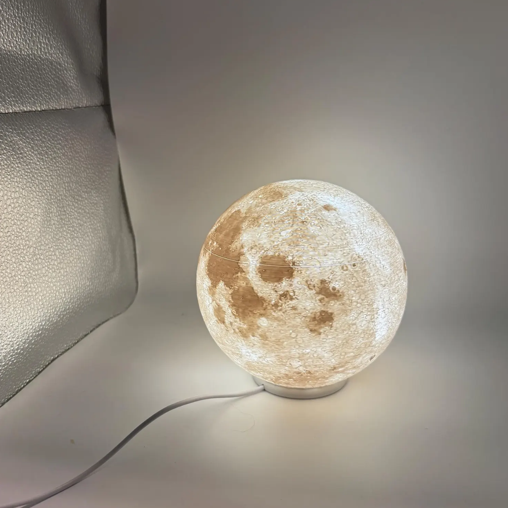 Textured Sphere Lunar Night Light, Usb Powered Desk Ambient Lamp With Adjustable Lighting Modes For Cosmic Interior Ornament