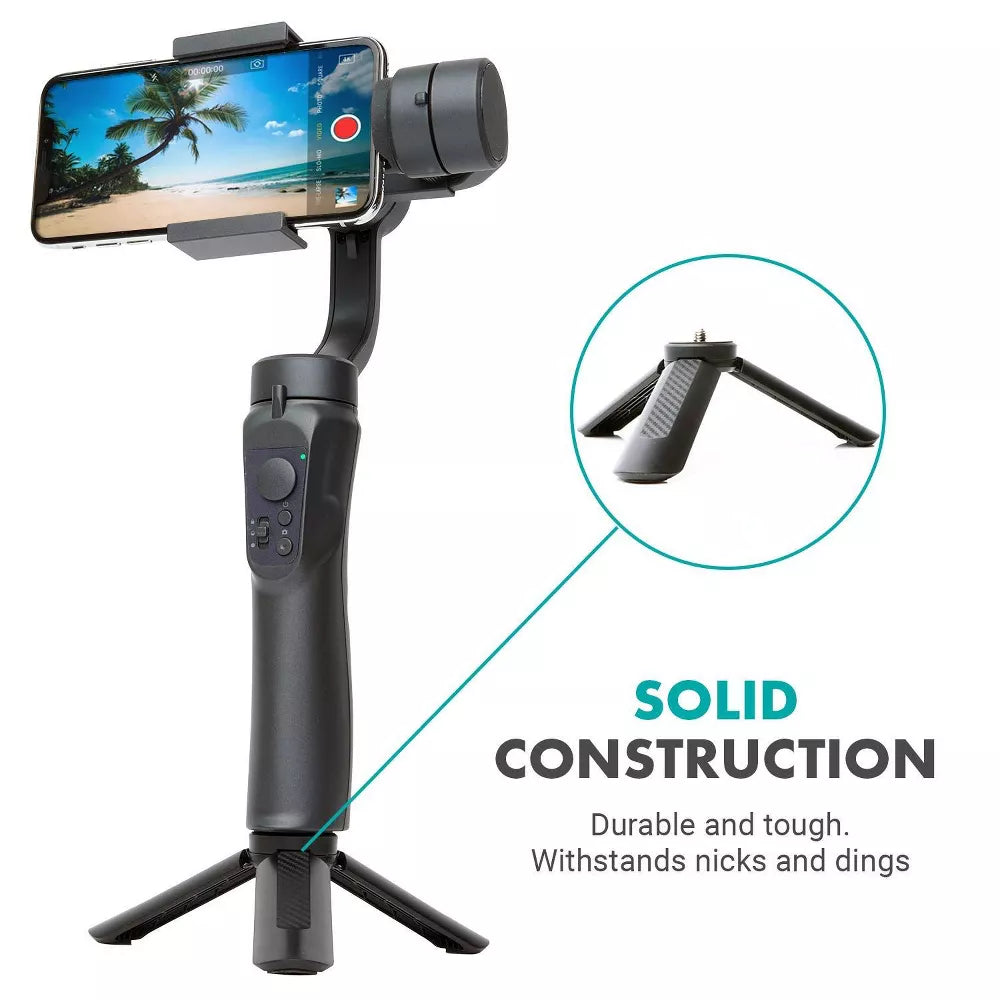 Compact Mini Tabletop Tripod and Hand Grip for Cameras and Smartphones