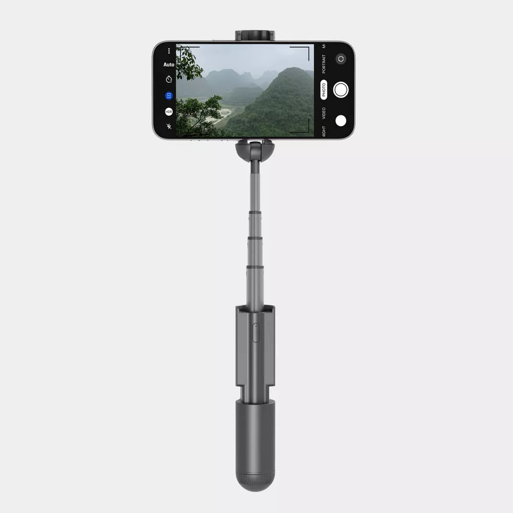 Compact Extendable Selfie Stick with Bluetooth Remote for Smartphones